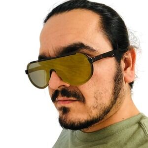 Sunglasses Sports Style Outdoor Driving Shades Men Women Street Wear Gold Mirror